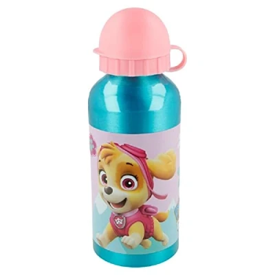Immagine di ALMACENESADAN 4773; Bottiglia in alluminio 400ml Paw Patro, Skye e Everest; Senza BPA.
