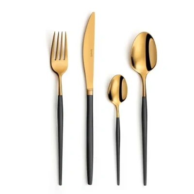 Immagine di Amefa Soprano Oro/Nero Set di posate 24 pezzi