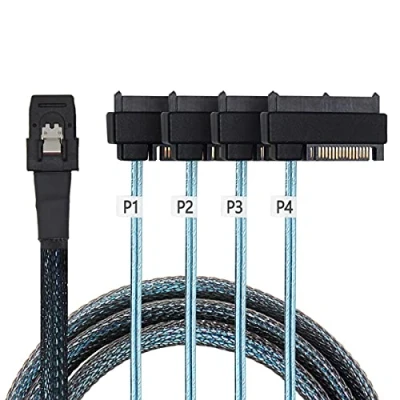 Immagine di CY Interno 36Pin Mini SAS SFF 8087 Host a 4 8482 Cavo disco rigido di destinazione
