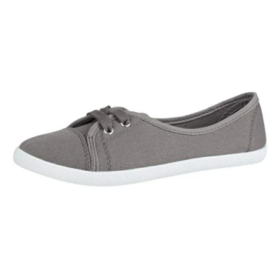 Immagine di Elara Donna Ballerine Sneaker Lace up Chunkyrayan BD1413 Dunkelgrau 37