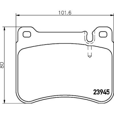 Immagine di HELLA 8DB 355 006 541 Kit pastiglie freno Predisposto per contatto segnalazione usura con accessori MERCEDES BENZ: Classe C Sedan, T modell