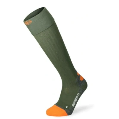 Immagine di Lenz Heat Sock 4.1 Toe cap 35 38 Green/Orange Calzini, Multicolore, 42 Unisex Adulto