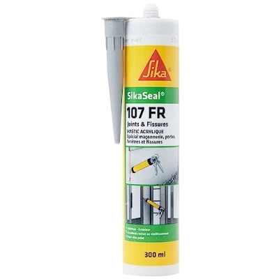 Immagine di SIKA Sigillante acrilico speciale muratura porte finestre SikaSeal 107 giunti e crepe Grigio Int/Ext Multisupporti Resistente alle intemperie 300 ml