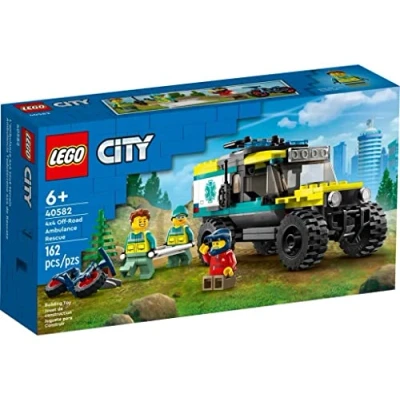 Immagine di LEGO 40582 City 4x4 Fuoristrada Ambulanza Rescue Limited Edition 2023 Set 6+ 162 Pezzi Con Freddo e 3 Minfigures