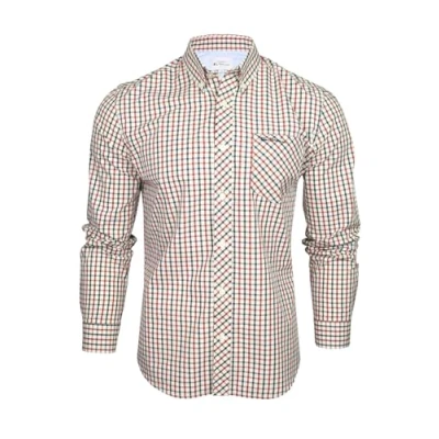 Immagine di Ben Sherman Camicia a Quadri &#039;House&#039; con Colletto Bottone per Uomo, Maniche Lunghe (House Check Red) XXL