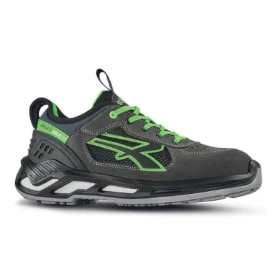 Immagine di U Power Red 360 Negan, scarpe antinfortunistiche basse, leggere e comode, con tomaia in nylon ultra traspirante morbida pelle scamosciata, puntale alluminio suola Infinergy (45)