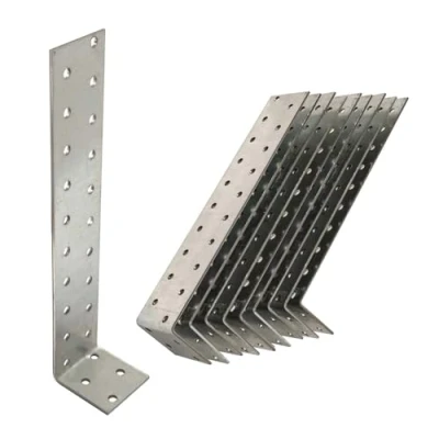 Immagine di OMIDEAS 10 x Ancoraggio Piatto per il Calcestruzzo ( 40 200 ) Fissaggio Angolo Acciaio Connettore Legno, zincato argento