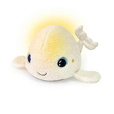 Immagine di Pabobo Béluga peluche Sonno, luce notturna multicolore e ninna nanna rumori bianchi, super morbido Oeko tex, lavabile (modulo sfoderabile)