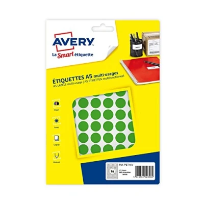 Immagine di Avery Confezione da 960 etichette multiuso, 15 mm, colore: verde