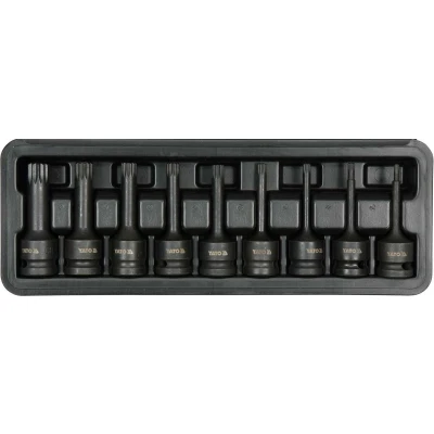 Immagine di YATO YT 10691 Set bussole 6 Spline Acciaio al cromo molibdeno