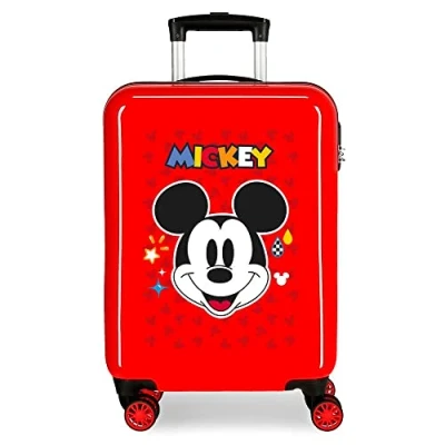 Immagine di Disney Mickey Get Moving Valigetta per abitacolo rosso 38 X 55 20 CM, chiusura combinata in ABS, 34 l, 2 kg, 4 ruote doppie, Colore: rosso, Borsa