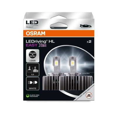 Immagine di OSRAM LEDriving HL EASY XEN ≜ D5S, lampada LED abbaglianti e anabbaglianti, bianco freddo 6000K, nessun accessorio necessario, solo per uso fuoristrada no ECE, 2 lampade
