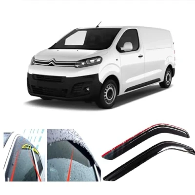 Immagine di AC WOW 2 deflettori d&#039;aria per Toyota ProAce Verso Citroen Jumpy Dispatch SpaceTourer Peugeot Expert Traveller 2016 2017 2018 2019 2020 2021 2022 VAUXHALL Vivaro Zafira Life Fiat Scudo