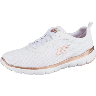 Immagine di Skechers Flex Appeal 3.0 First Insight, Sneakers Donna, Bianco White Mesh Rose Gold Trim, 39.5 EU