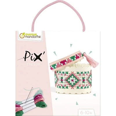 Immagine di Avenue Mandarine KC128C Una scatola Pix&#039;trésor che include un braccialetto alla schiava e con pailletes da cucire, Rosa