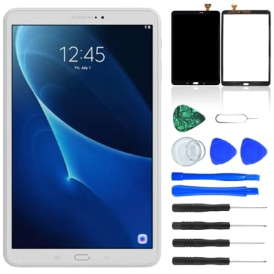 Immagine di NB+ Schermo di ricambio per Samsung Galaxy Tab A 10.1&quot; SM T580 T585 touch screen digitizer vetro adesivo preinstallato bianco (non display LCD)