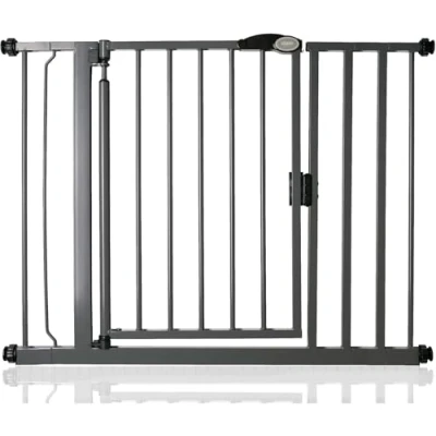Immagine di Bettacare Cancello per Scale Auto Close, 96,6 cm 103,6 cm, Grigio Ardesia, di Sicurezza a Pressione, Cancelletto Bambini, Barriera Porte, Corridoi e Spazi