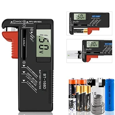 Immagine di ZHITING Tester Batterie Digital,Digital della Batteria di Volt Checker,Per AA, AAA, C, D, PP3, 9V, 1.5V, a Bottone