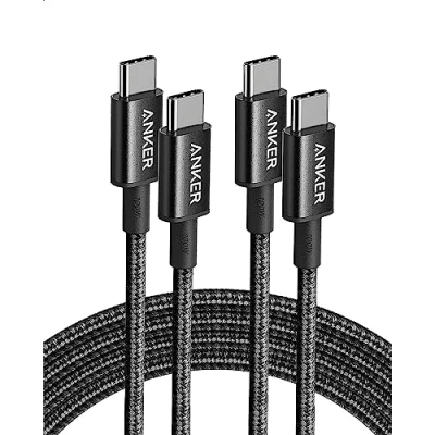 Immagine di Anker cavo usb c, 333 type confezione doppia, potenza di ricarica rapida adatta per iPhone 16, 16 Pro, plus, MacBook Pro 2020, iPad Air 4, Galaxy S21, Pixel, Switch(1,8 m)
