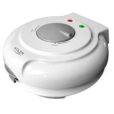 Immagine di Adler 3038 AD3038 Macchina per cialde, Diametro 18 cm, Piastre antiaderenti, regolatore di Temperatura, Coni Gelato, Wafer Maker Bianco, 1500 W, Plastica
