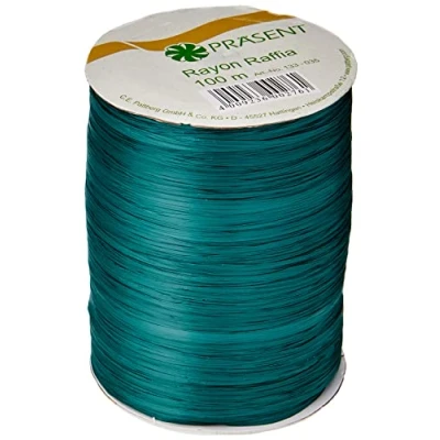 Immagine di Präsent Nastro biodegradabile, Rayon, Verde Scuro, 100 Meter Spool