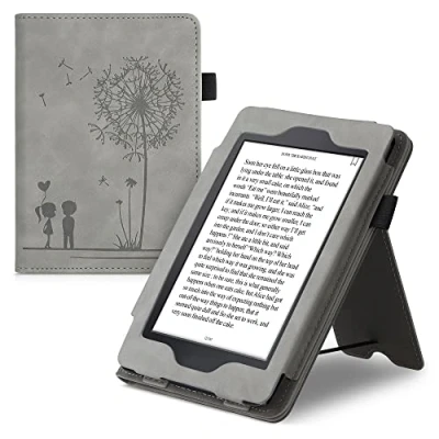 Immagine di kwmobile Custodia eReader Compatibile con Amazon Kindle Paperwhite Cover eBook Pelle PU Stand Cinturino Porta Carte Amore