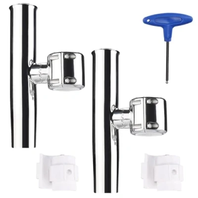 Immagine di FreeTec Elegante morsetto in acciaio inossidabile su supporto per canne da pesca regolabile binari 1 &quot;a / 4&quot;
