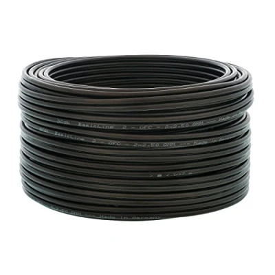 Immagine di DCSk cavo per altoparlante 15m (Nero) 2x2,5mm² in rame OFC HiFi/Audio 99,99% con isolamento