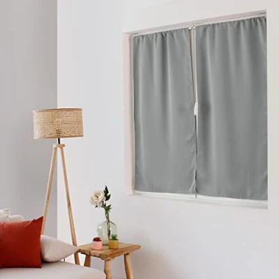 Immagine di Enjoy Home — Basic Blackout Glass Finitura Rod Pass diritta 100% poliestere Tessuto certificato Oeko tex 60x120 cm Colore grigio
