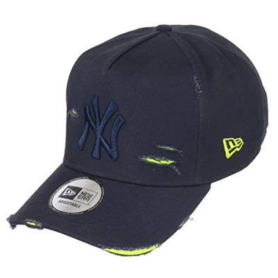 Immagine di New Era York Yankees 9forty A Frame Adjustable cap Distressed Navy/Neon Yellow One Size