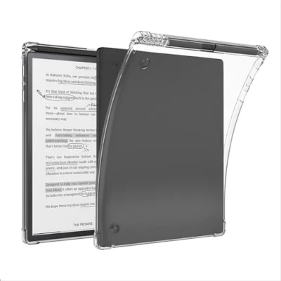 Immagine di GIOPUEY Cover per Kobo Elipsa 2E, Custodia Con slot penna, Scocca posteriore in TPU morbido, Copertura sottile, Protezione Airbag trasparente