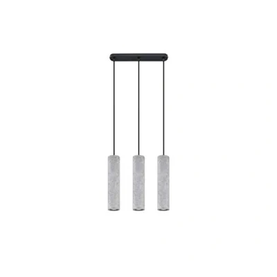 Immagine di SOLLUX lighting Luvo 3L Lampada da soffitto a sospensione Minimalista, design industriale Lampadina GU10 sostituibile, 3 x 40 W In cemento, grig