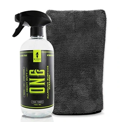 Immagine di detailmate Wizard of Gloss One Allround Surface Cleaner, set di pulizia per interni, 750 ml, guanti precisione in microfibra, 1000 g/m²