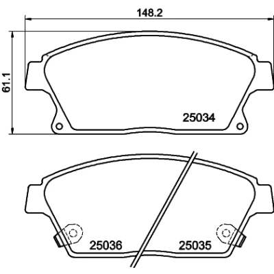 Immagine di HELLA 8DB 355 015 241 Kit pastiglie freno con segnalatore acustico usura accessori OPEL: Astra J Sports Tourer, Mokka / X, Hatchback