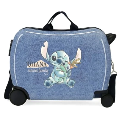 Immagine di Disney Stich Dance it out Valigia per bambini Blu 50 x 38 20 cm Rigida ABS Chiusura a combinazione Laterale 34 L 1,8 kg 2 ruote Bagagli Mano, blu, Taglia unica,