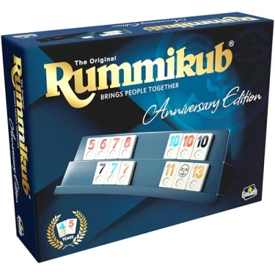 Immagine di RUMMIKUB Anniversary Edition 45 Yearige gioco da tavolo di lusso per bambini e adulti dai 7 anni in su, società 2 a 4 giocatori, include 106 pietre 20/40 Min