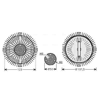 Immagine di PRASCO VNC273 Giunto Viscoso AUDI: A6 C5 Avant, A4 B6 B5 Sedan, VOLKSWAGEN: Passat GP Variant, Variant