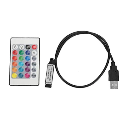 Immagine di Telecomando IR 24Key Mini Strip Strip, USB Light 0,5 m / 1 Uso domestico per luce RGB a led(Line length 0.5 meters)