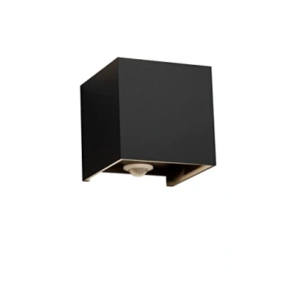 Immagine di Klighten Lampada da esterno, 12W Applique parete con sensore di movimento per luci esterni/interni fascio regolabile IP65 Impermeabile 6000K, Nero