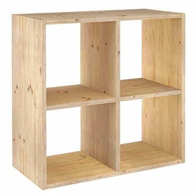 Immagine di Astigarraga Kit Line Scaffale Modulare 4 Cubi Dinamic, Legno Massiccio Pino 70,8x70,8x33 cm