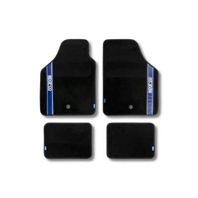 Immagine di SPARCO STRADA 03763BBS Set tappetino anteriore e posteriore nero, Blu