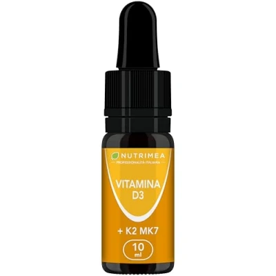 Immagine di VITAMINA D3 K2 MK7 1000 Ui Con Olio Di Oliva BIO 100% Puro Naturale Vegan Menachinone Colecalciferolo Flacone 10 ML
