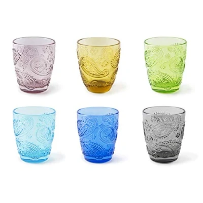 Immagine di Excelsa Cachemire Set 6 Bicchieri Acqua, Vetro, Multicolore