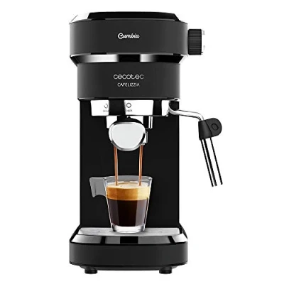 Immagine di Cecotec Macchina da caffè espresso Cafelizzia 790 nera. Potenza 1350 W, Sistema di riscaldamento rapido, 20 barre pressione, vaporizzatore regolabile, serbatoio dell&#039;acqua 1,2 litri