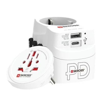 Immagine di Skross 1.302473 Caricatore da viaggio PRO Light USB AC30PD World