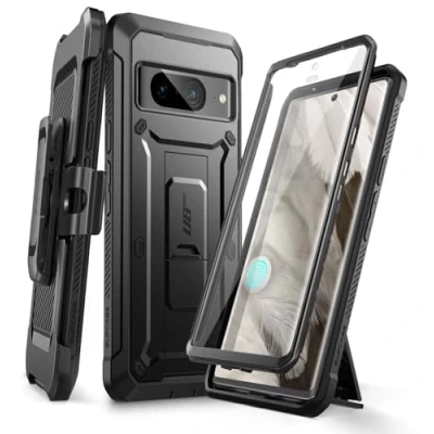 Immagine di SUPCASE custodia per Google Pixel 8A con supporto e clip cintura (Unicorn Beetle Pro), [protezione integrata lo schermo] di grado militare] resistente cavalletto