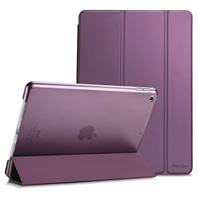 Immagine di ProCase Cover per iPad 9 2021/8 2020/7 2019/iPad 10.2 Custodia[A2602 A2603 A2604 A2605 A2270 A2428 A2429 A2430 A2197 A2198 A2200], Smart Sottile Leggero Traslucida Smerigliata Viola