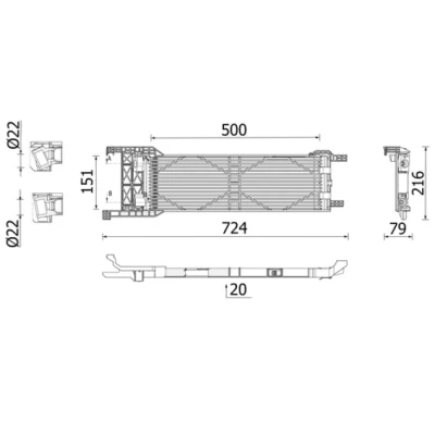 Immagine di MAHLE ORIGINAL CLC 325 000P Radiatore olio, Cambio automatico