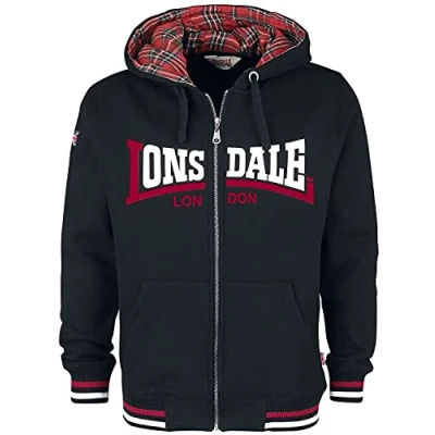 Immagine di Felpa con cappuccio e zip Lonsdale Nateby