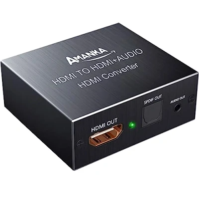 Immagine di AMANKA HDMI Audio Estrattore, 4K x 2K a con Optical SPDIF e 3.5 mm Stereo Estrattore Convertitore da Splitter per PS3 PS4 Blu ray DVD Xbox TV PC